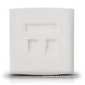 two port 86 type White Color 86 X 86mm network face plate outlet cover